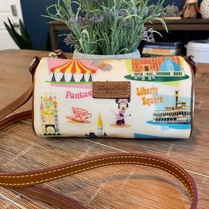 Disney Dooney and Bourke Retro Strap Mini Barrel Crossbody Bag